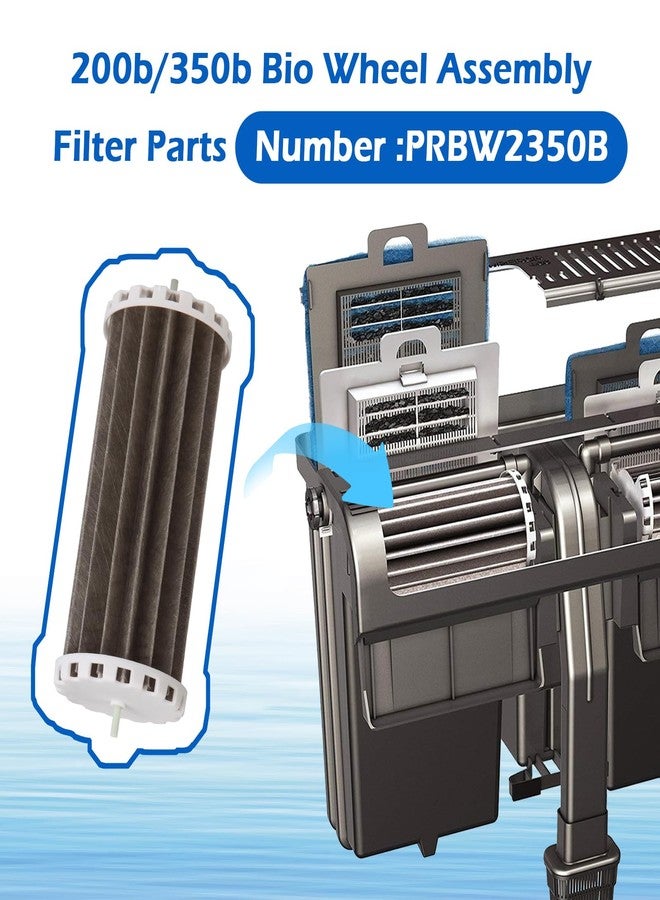 8B8B PRBW2350B Bio Wheel Aquarium Tank Filters Replacement Parts Compatible with Marineland/Penguin 200B 350B Assembly Filter Parts（ Pack of 4） - Image 2